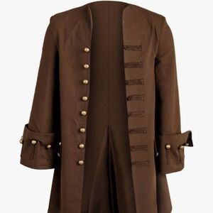 Brown Coat with Gold Buttons